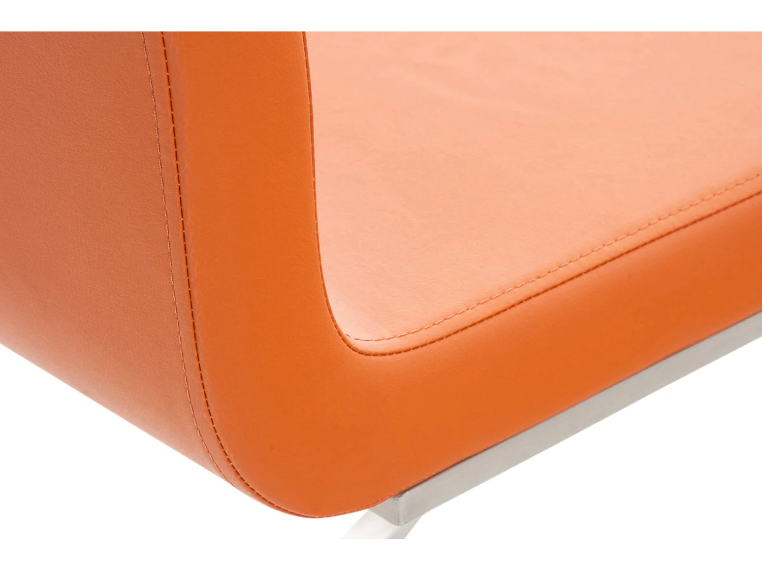 Lot de 2  chaises oscillantes - Similicuir & Noir - Orange - Belfort