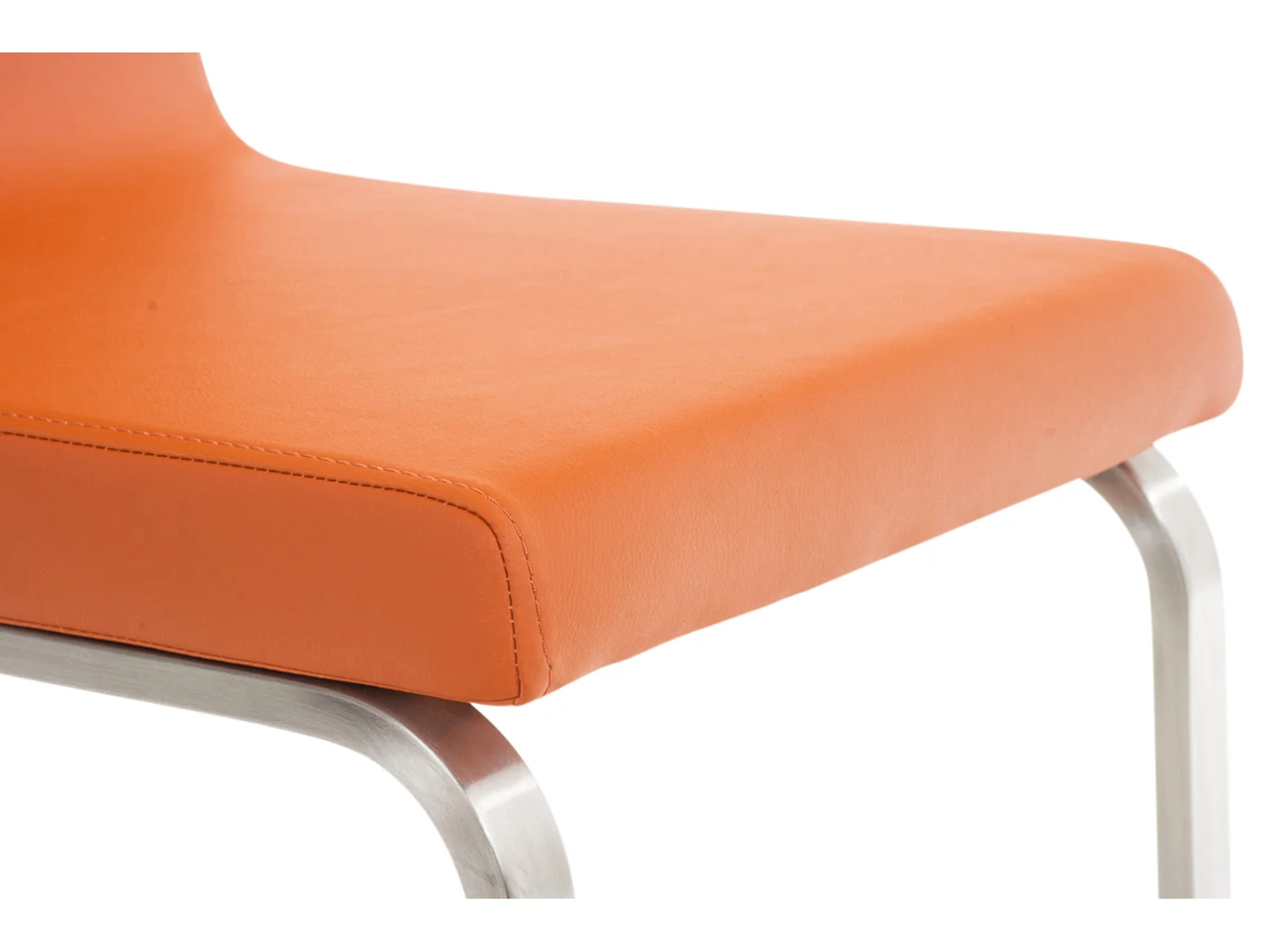 Lot de 2  chaises oscillantes - Similicuir & Noir - Orange - Belfort