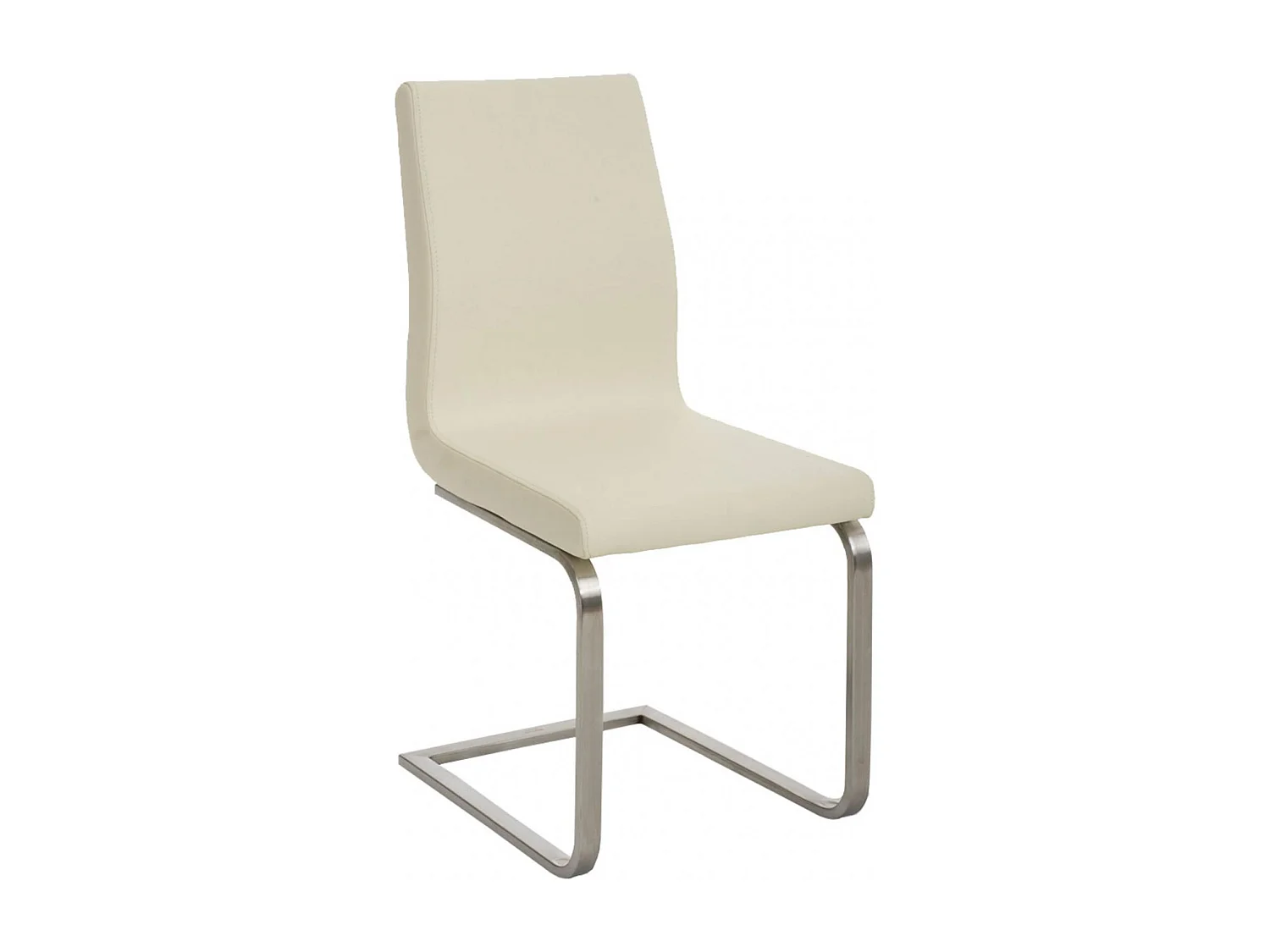 Lot de 2  chaises oscillantes - Similicuir & Noir - Crème - Belfort