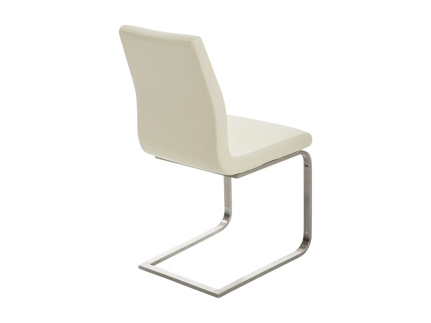 Lot de 2  chaises oscillantes - Similicuir & Noir - Crème - Belfort