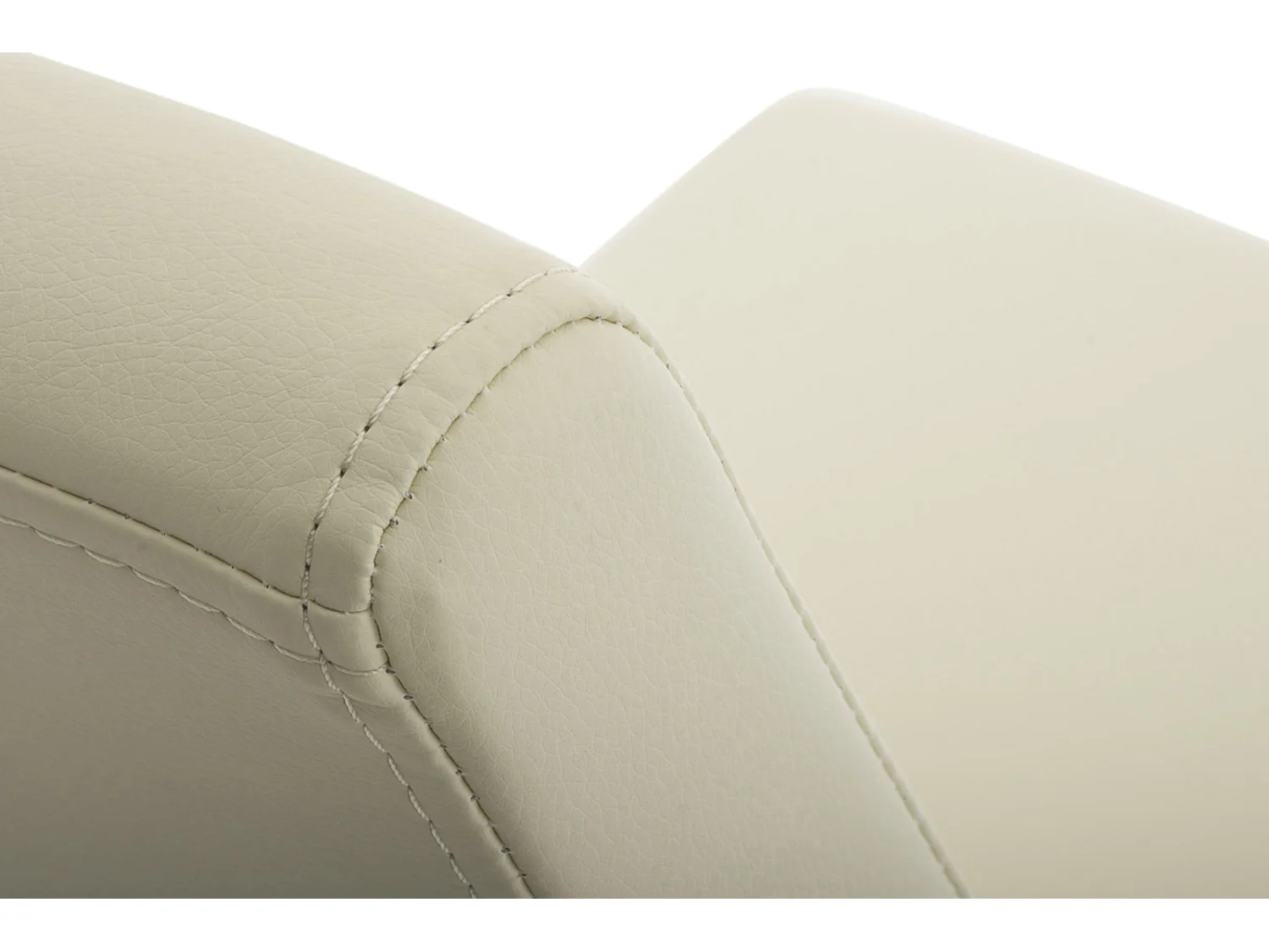 Lot de 2  chaises oscillantes - Similicuir & Noir - Crème - Belfort