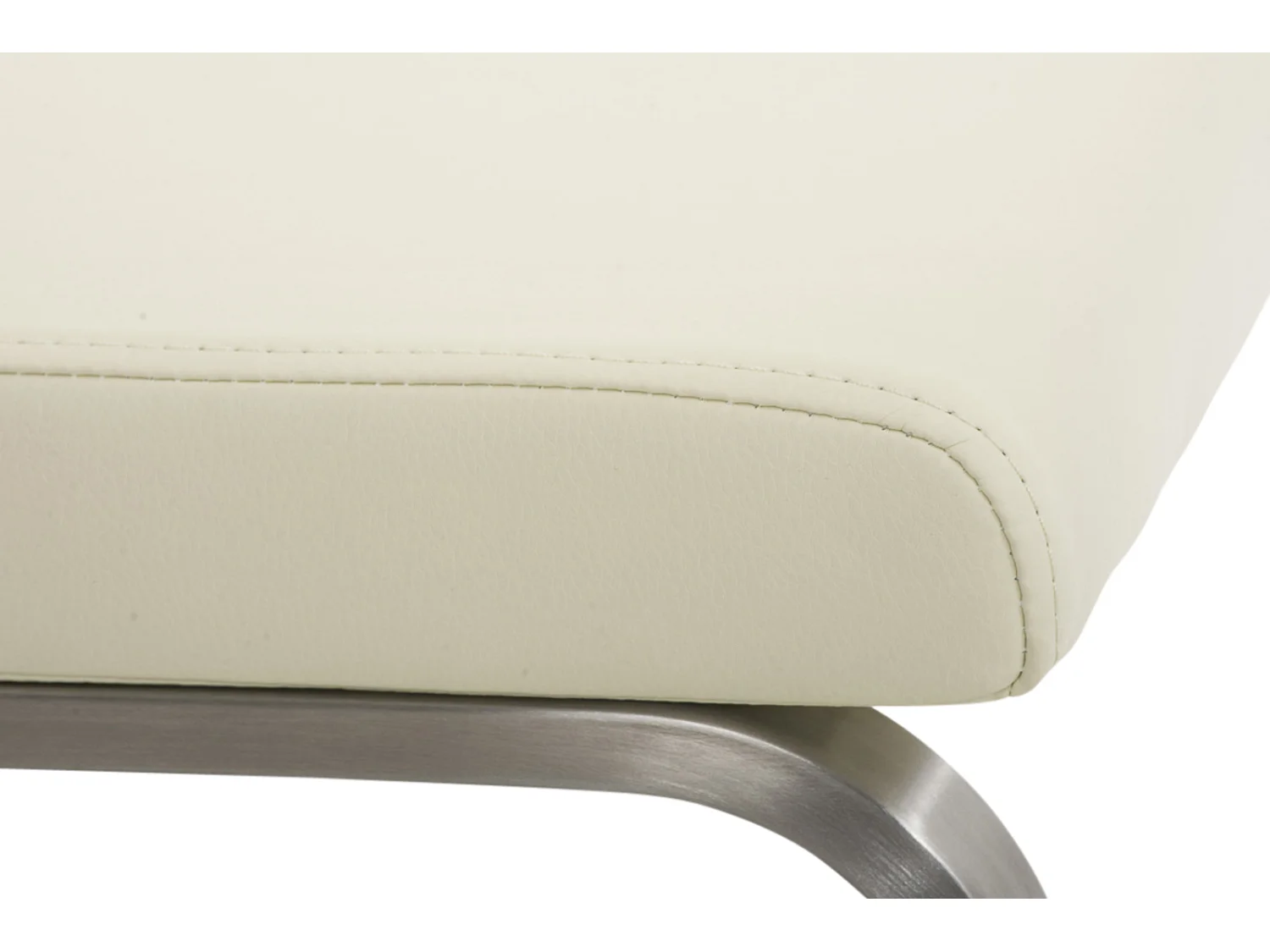 Lot de 2  chaises oscillantes - Similicuir & Noir - Crème - Belfort