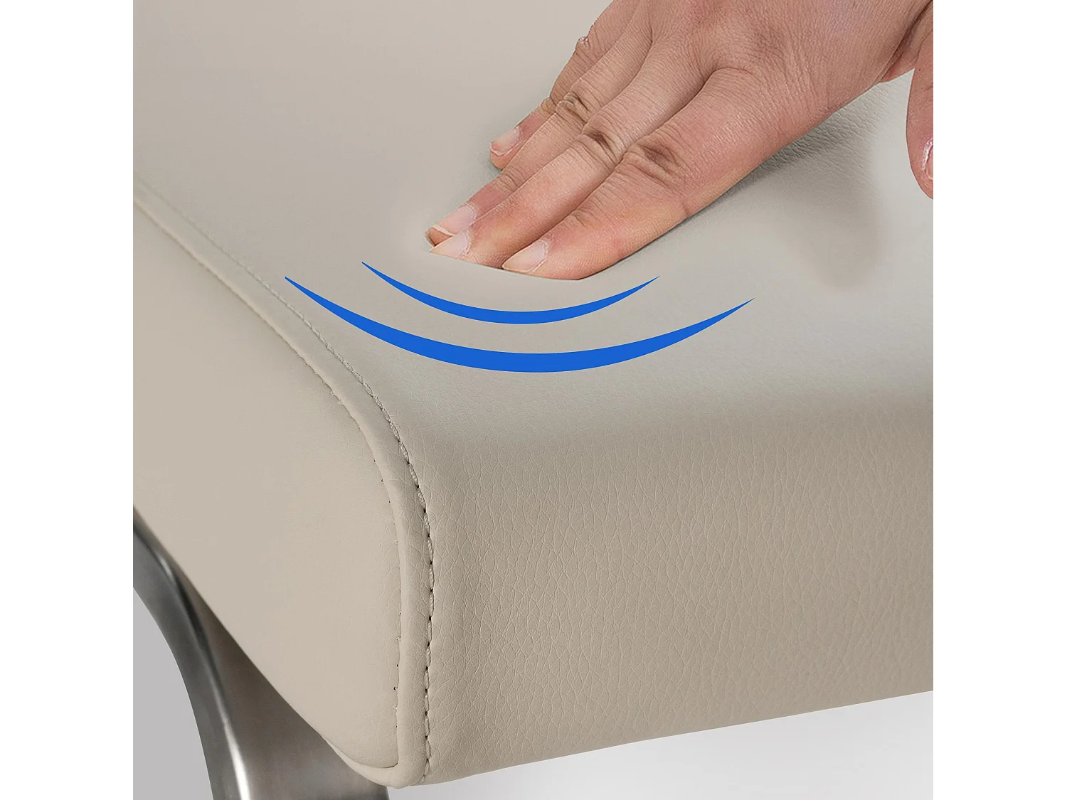 chaises oscillantes - Similicuir - Crème - Belfort