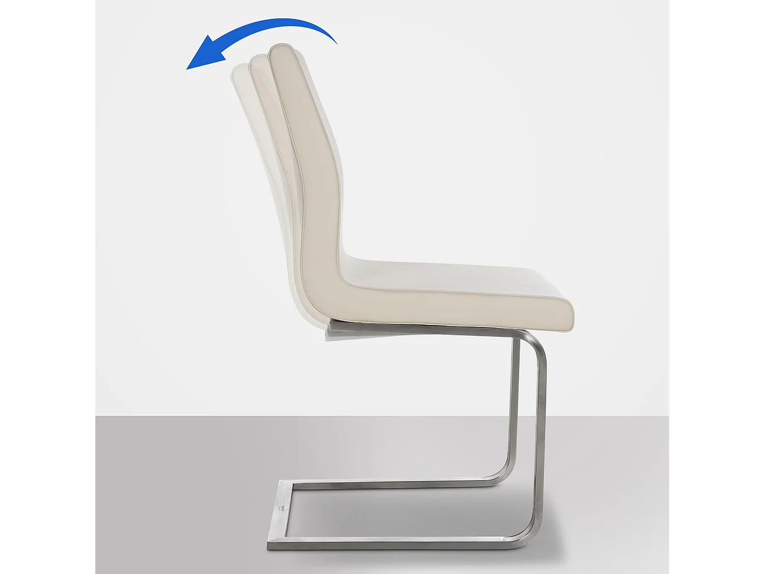 chaises oscillantes - Similicuir - Crème - Belfort