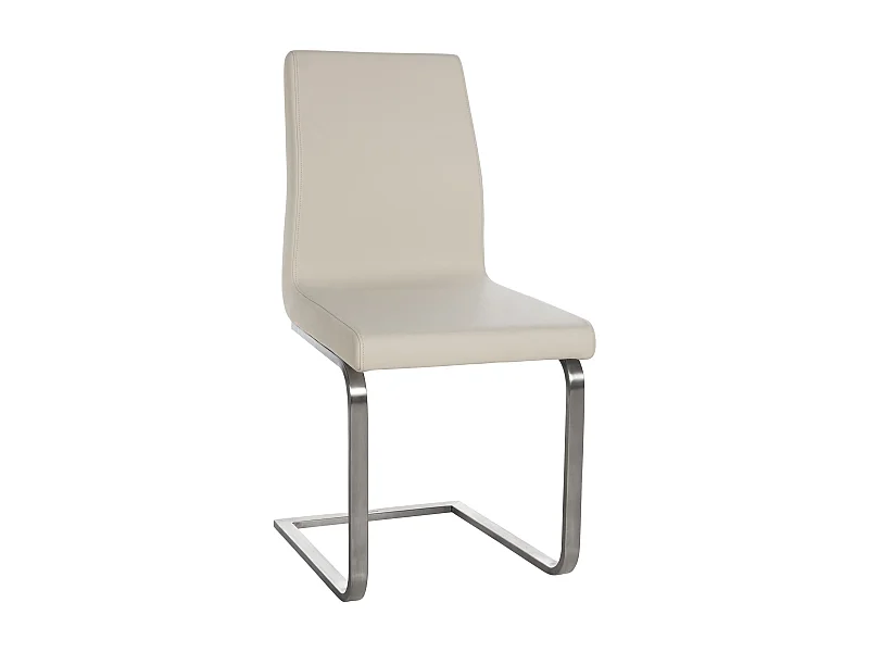 Freischwinger Stuhl - Kunstleder - creme - Belfort