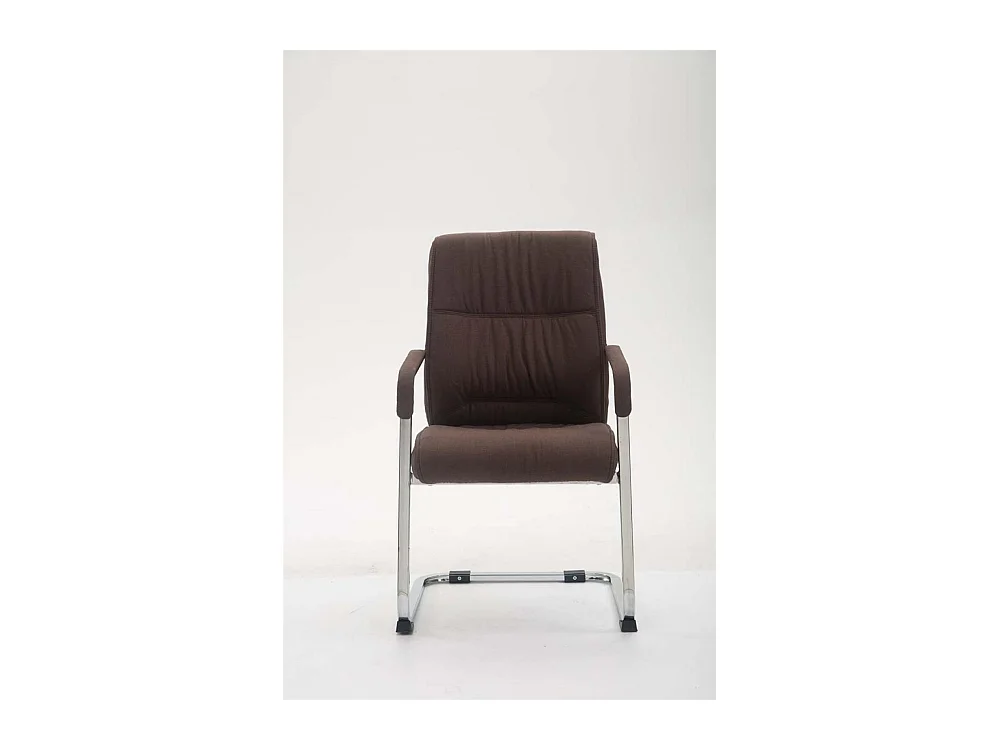 Freischwinger Stuhl - Stoff - braun - XXL Anubis