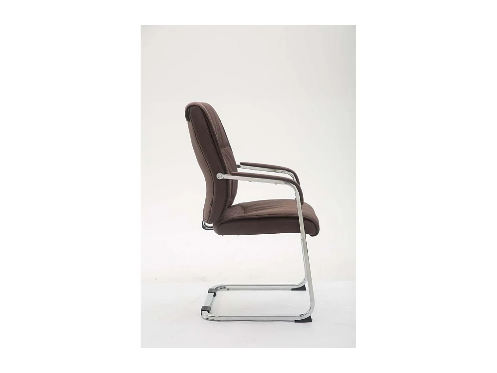 Freischwinger Stuhl - Stoff - braun - XXL Anubis