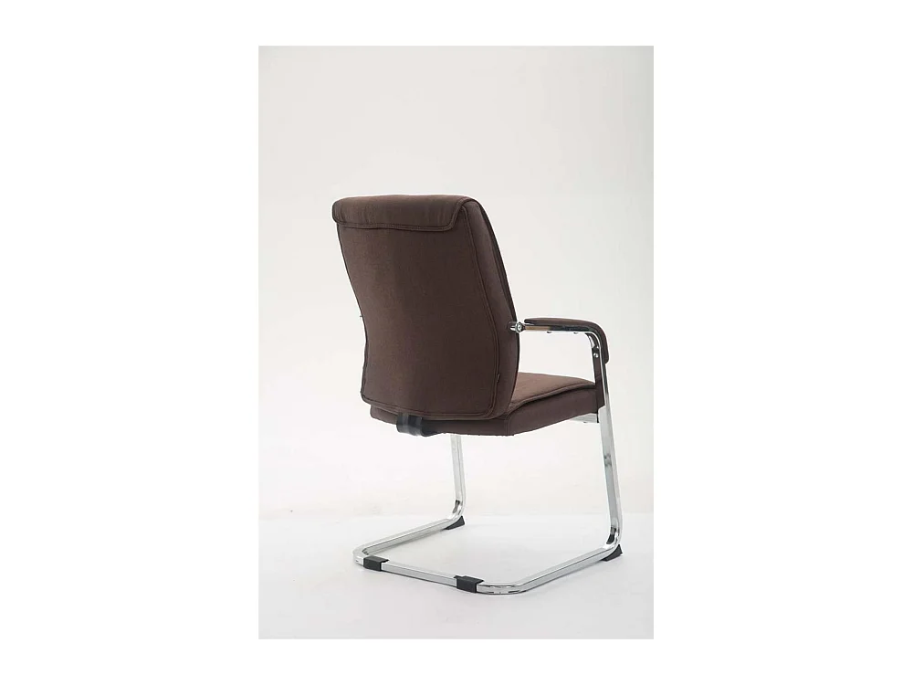 Freischwinger Stuhl - Stoff - braun - XXL Anubis
