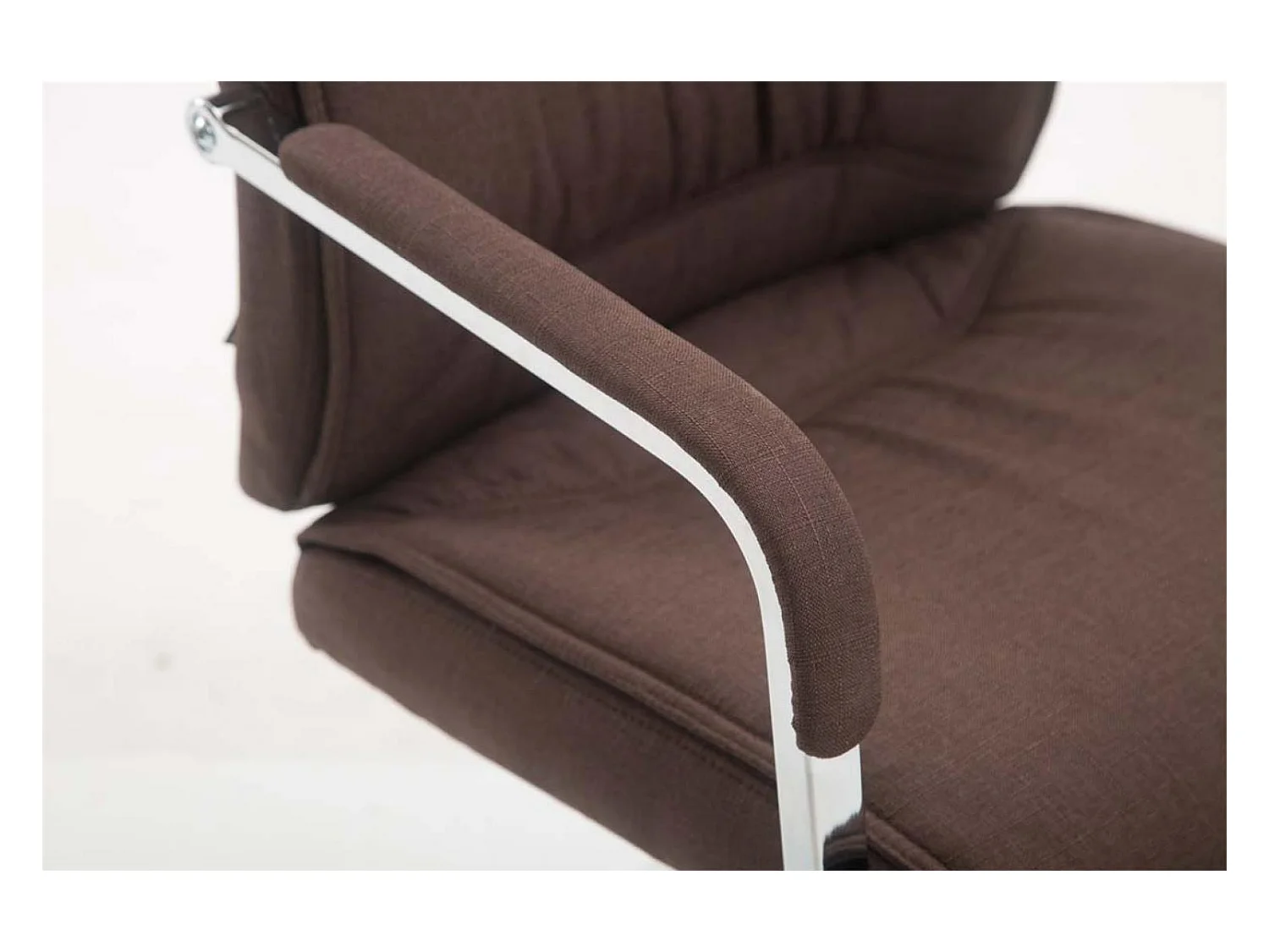 Freischwinger Stuhl - Stoff - braun - XXL Anubis