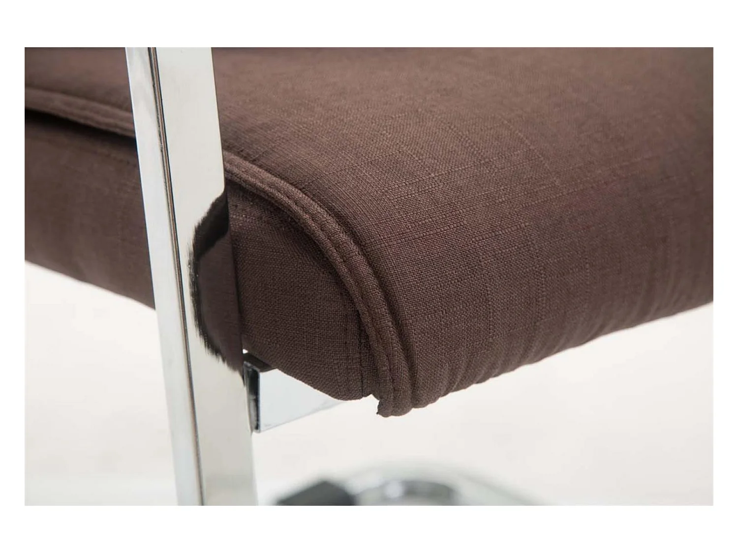 Freischwinger Stuhl - Stoff - braun - XXL Anubis