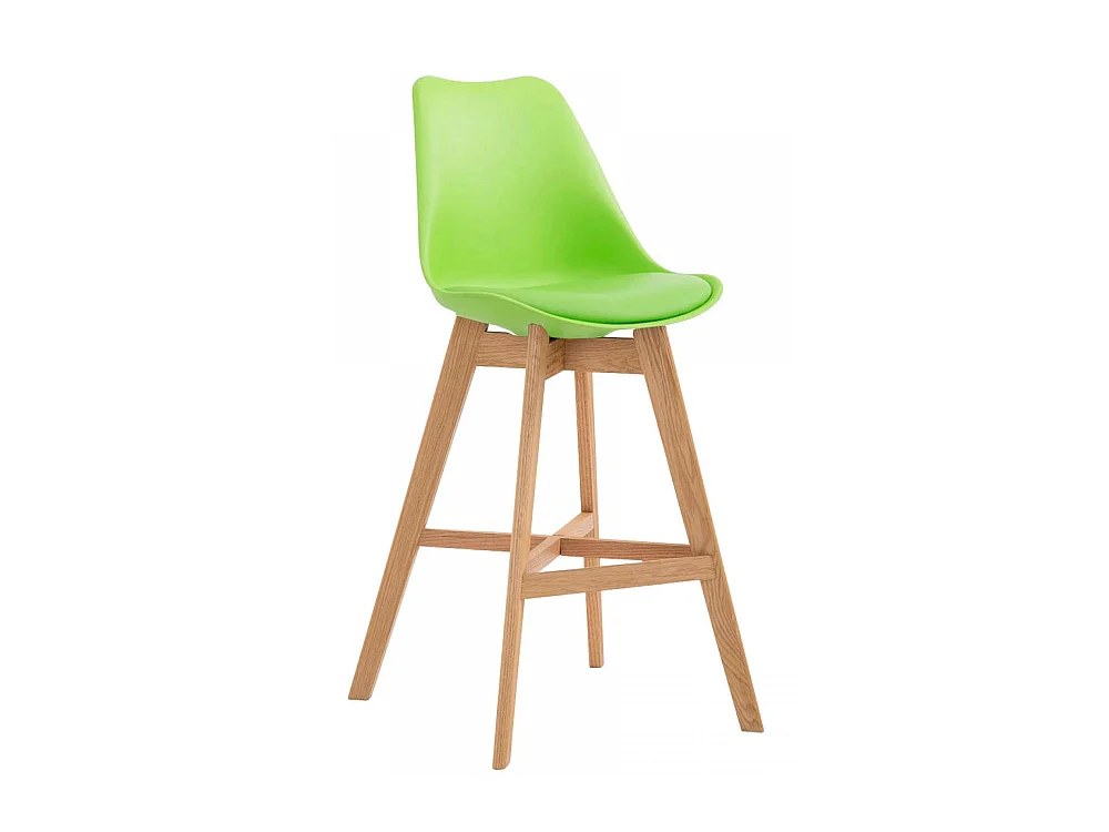 Tabouret de bar - Plastique & Bois - Vert - Cannes