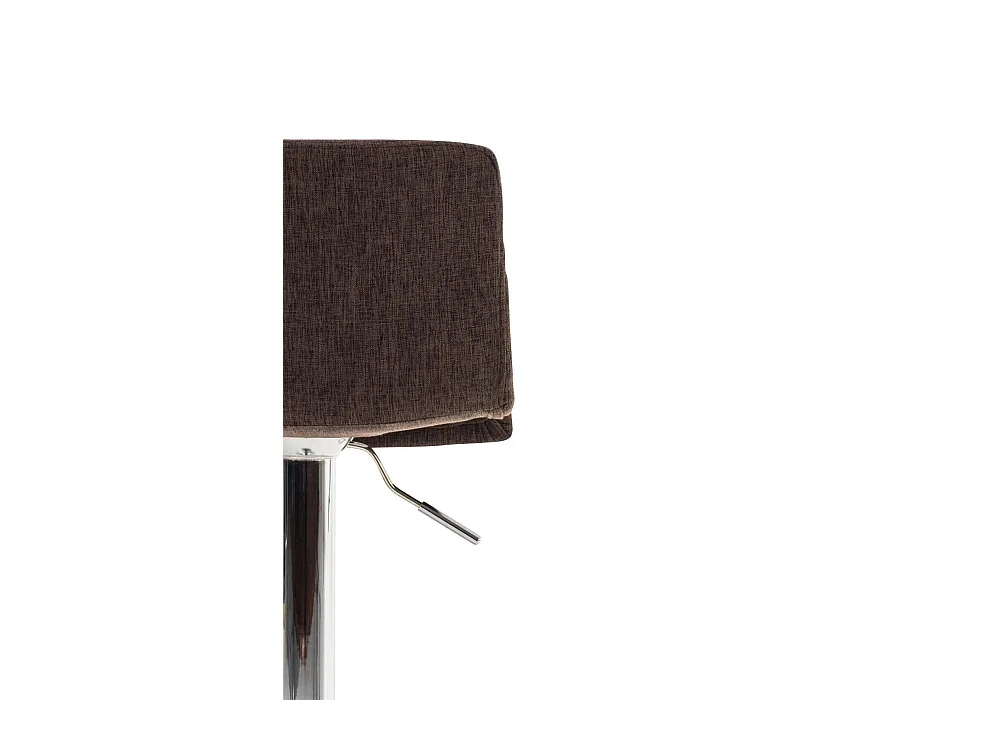 Lot de 2  Tabouret de bar - Tissu & Métal chromé - Marron - Hover