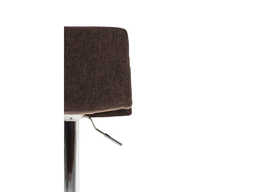 Lot de 2  Tabouret de bar - Tissu & Métal chromé - Marron - Hover