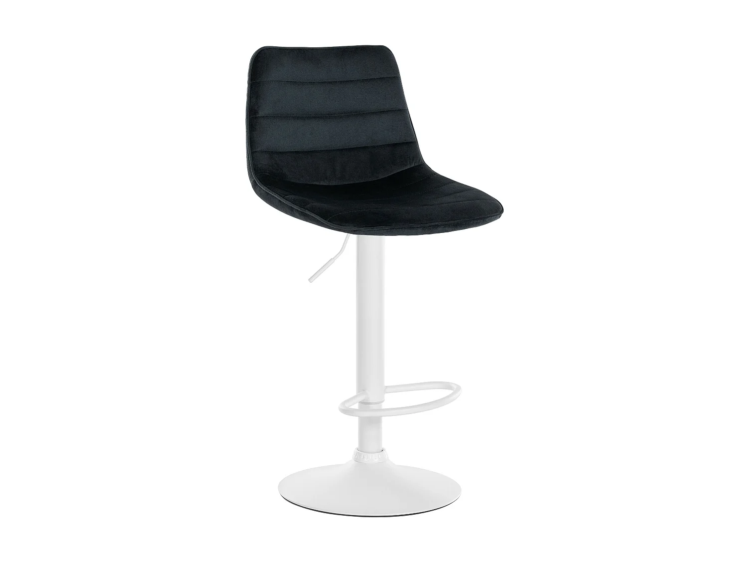 Tabouret de bar - Velours & Métal - Noir - Lex