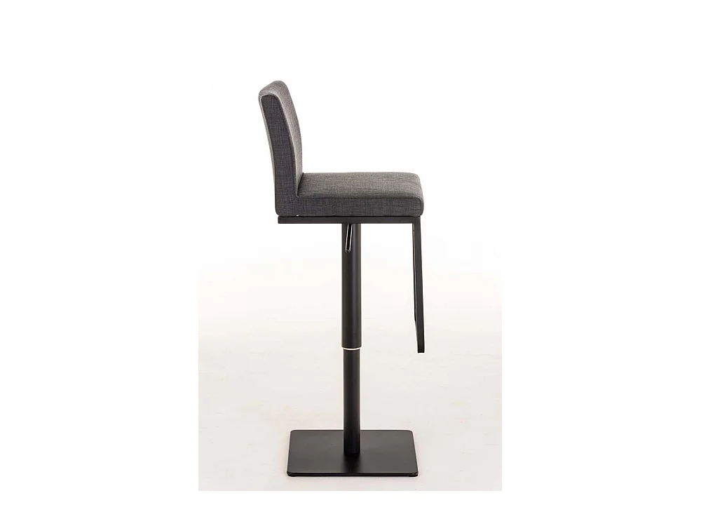Lot de 2  Tabouret de bar - Tissu & Noir - Gris foncé - Panama