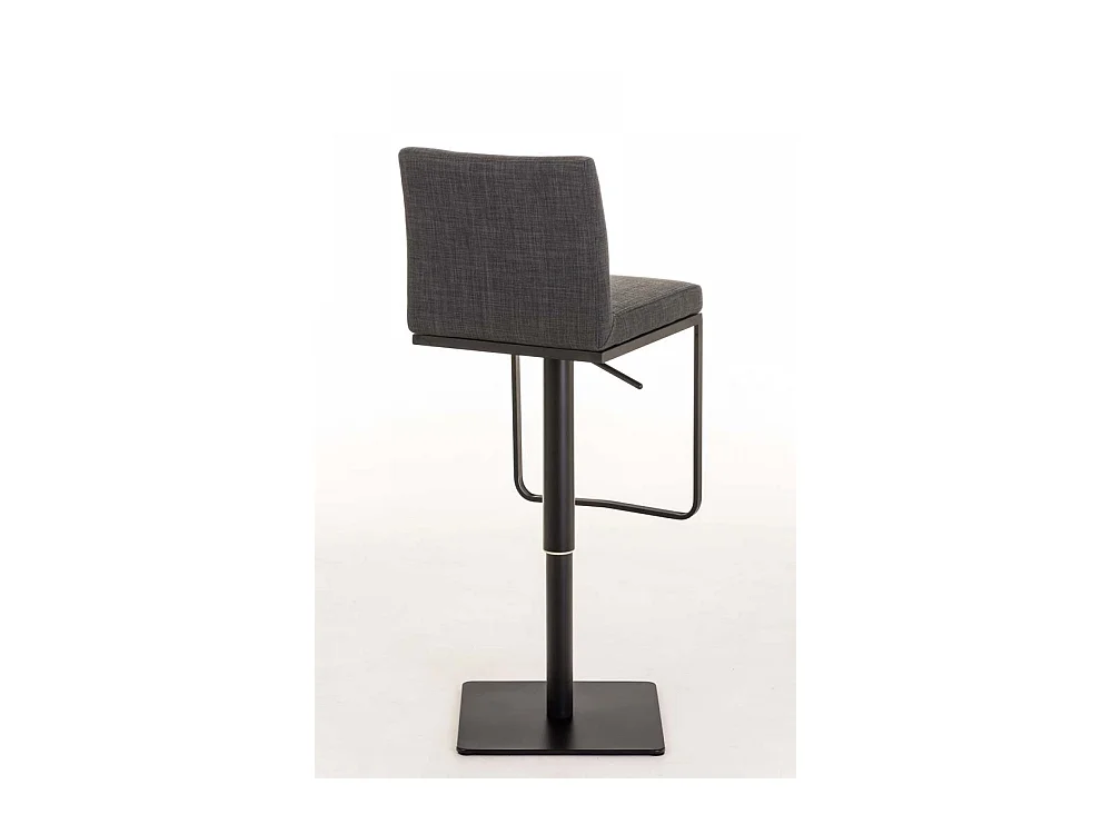 Lot de 2  Tabouret de bar - Tissu & Noir - Gris foncé - Panama