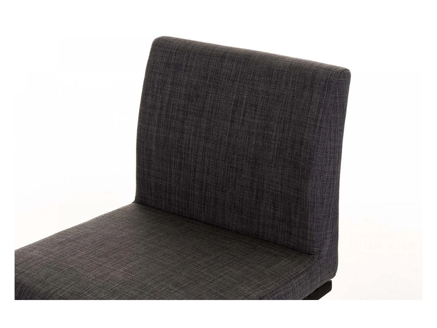 Lot de 2  Tabouret de bar - Tissu & Noir - Gris foncé - Panama