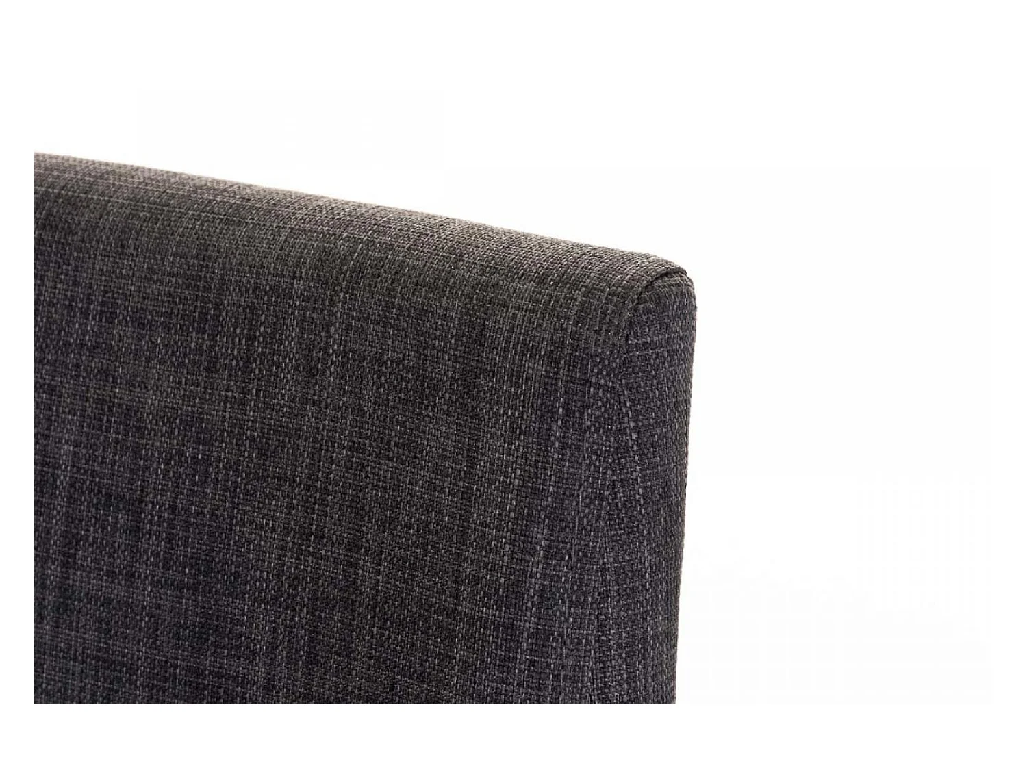 Lot de 2  Tabouret de bar - Tissu & Noir - Gris foncé - Panama
