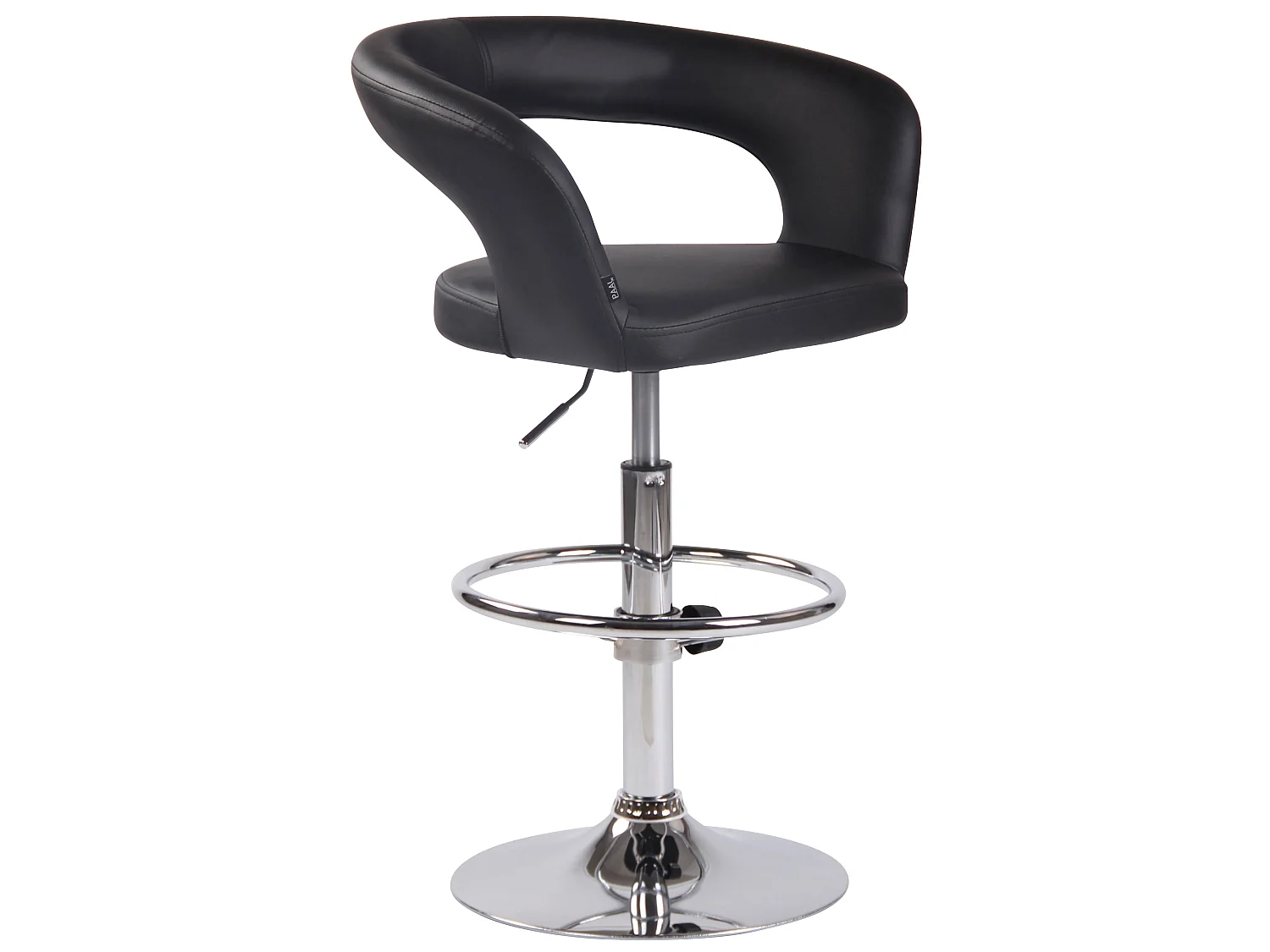 Tabouret de bar - Similicuir - Noir - Jaen