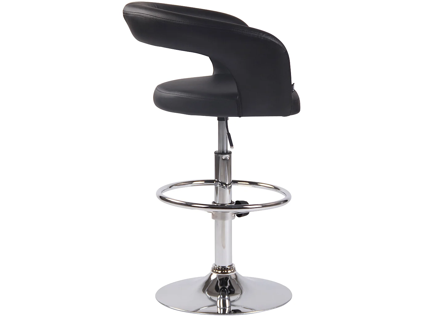 Tabouret de bar - Similicuir - Noir - Jaen