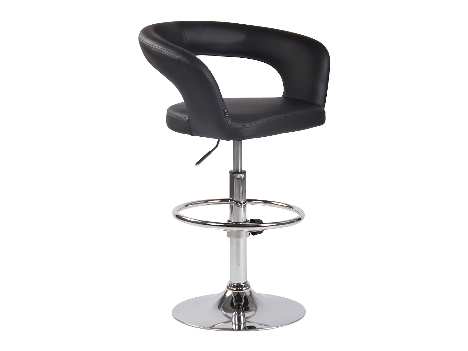Tabouret de bar - Similicuir - Noir - Jaen