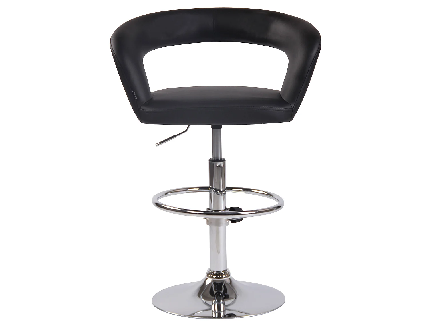 Tabouret de bar - Similicuir - Noir - Jaen
