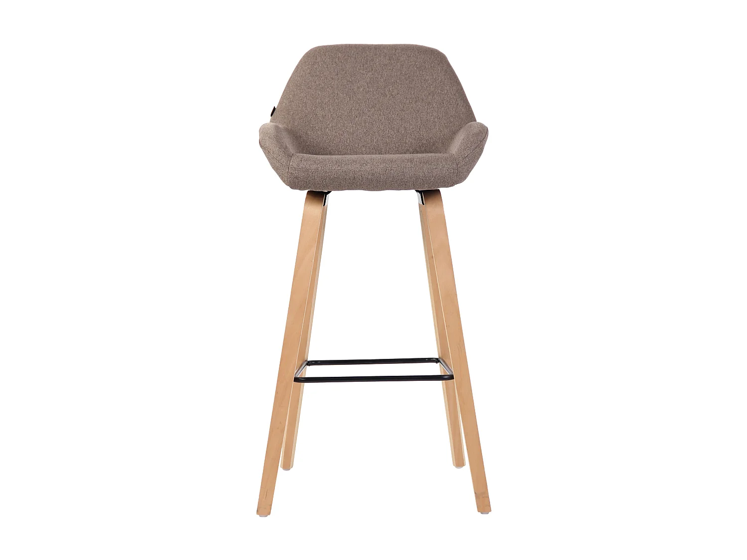 Tabouret de bar - Tissu & Bois - Taupe - Newnan