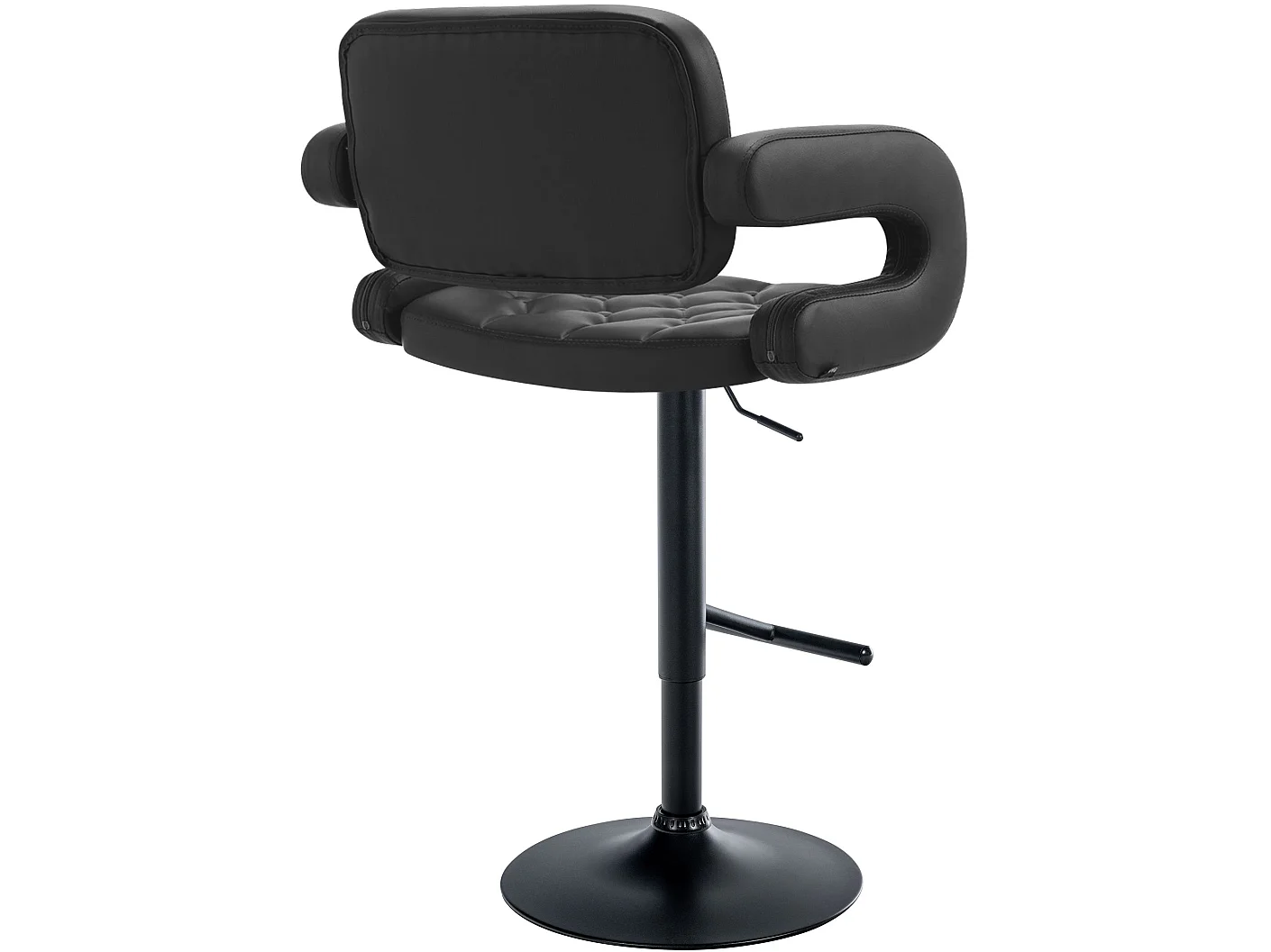 Tabouret de bar - Similicuir & Métal - Noir - Dublin