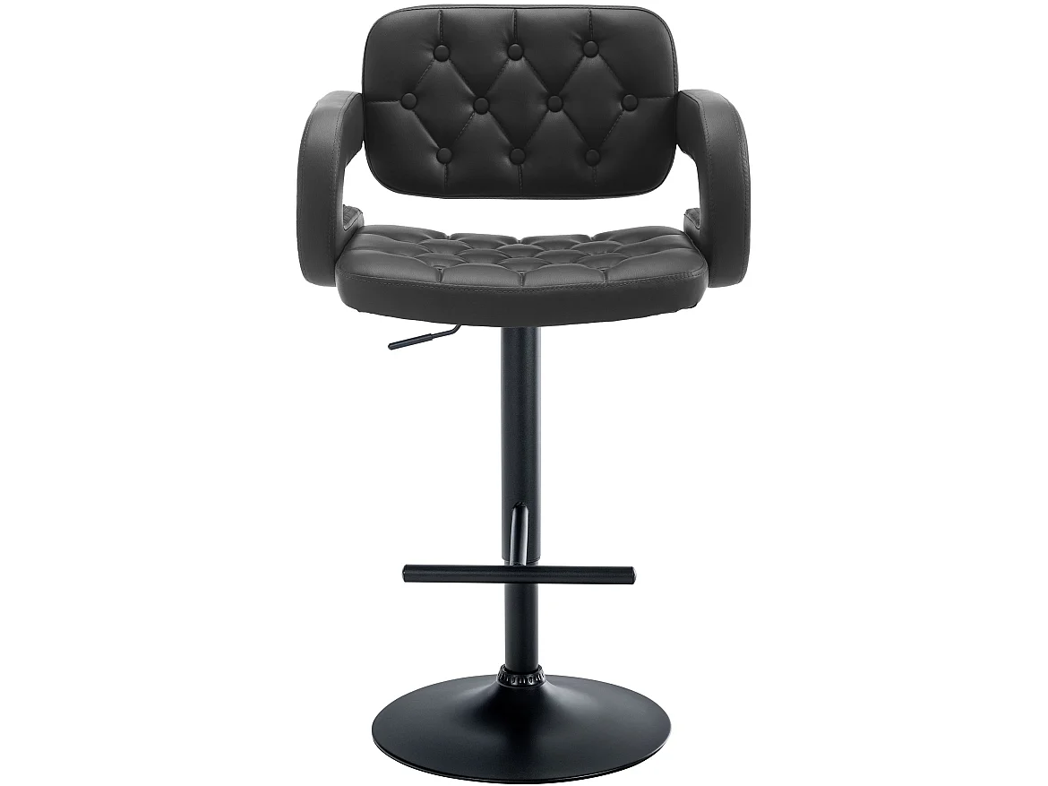 Tabouret de bar - Similicuir & Métal - Noir - Dublin