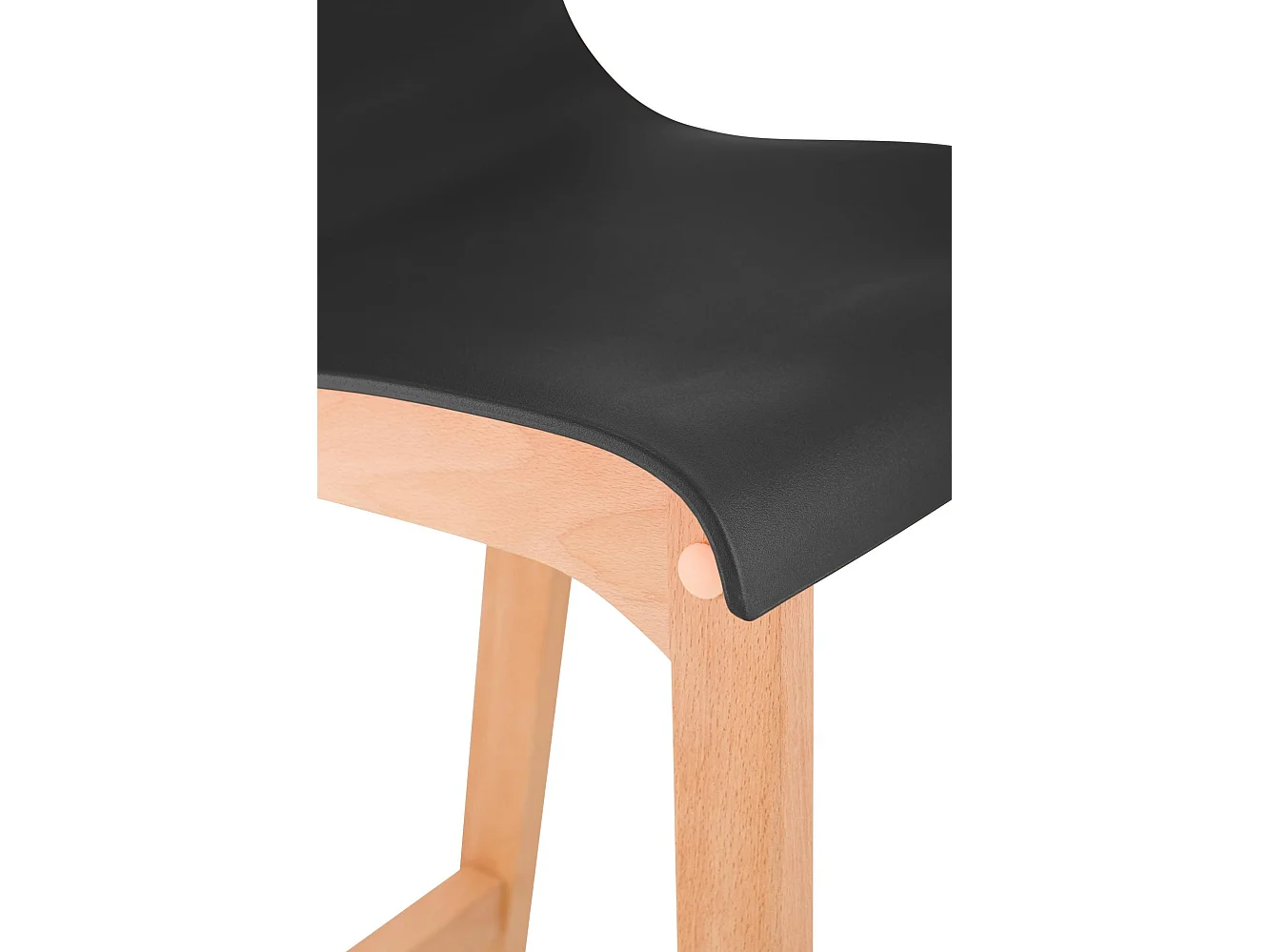 Barhocker - Holz - schwarz - Hover