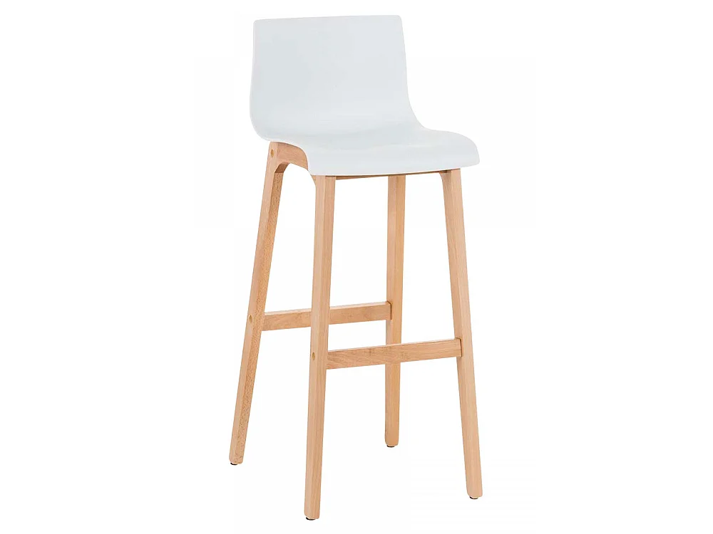Tabouret de bar - Bois & Bois - Blanc - Hover