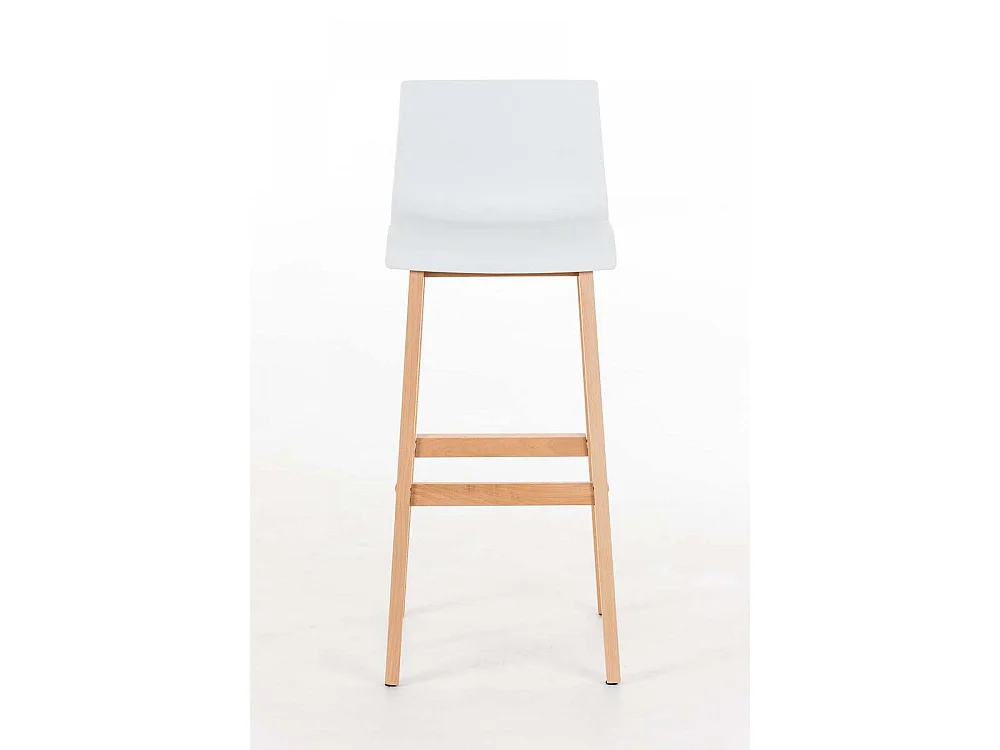 Tabouret de bar - Bois & Bois - Blanc - Hover
