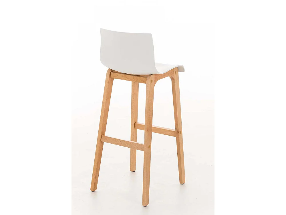 Tabouret de bar - Bois & Bois - Blanc - Hover
