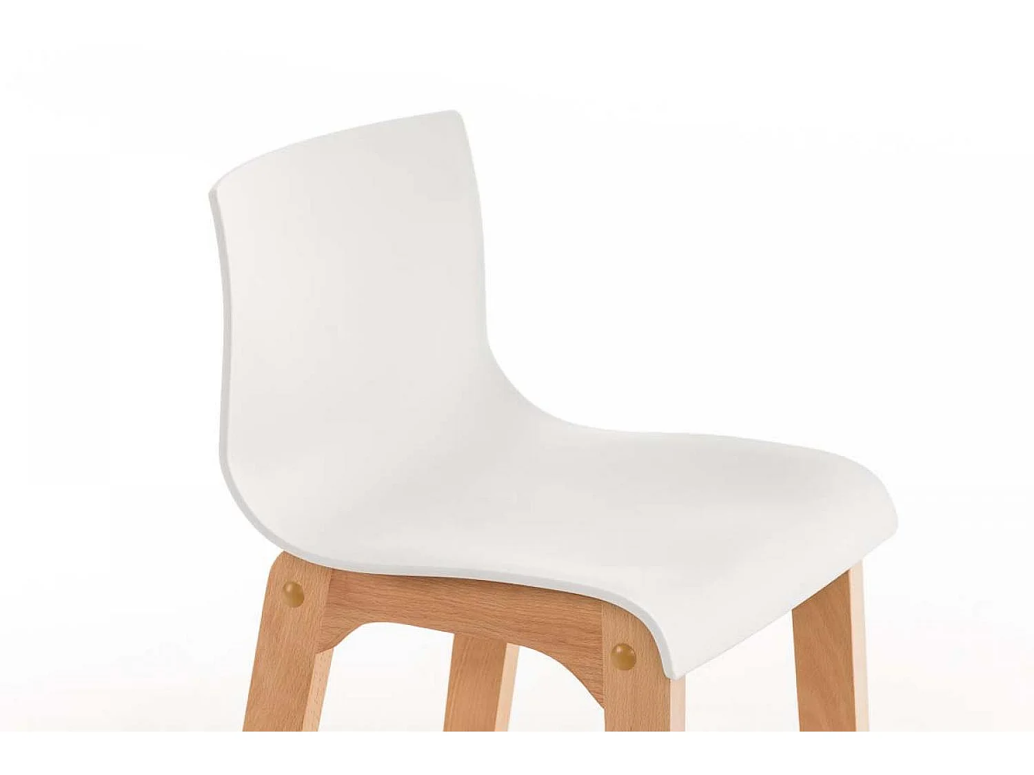 Tabouret de bar - Bois & Bois - Blanc - Hover