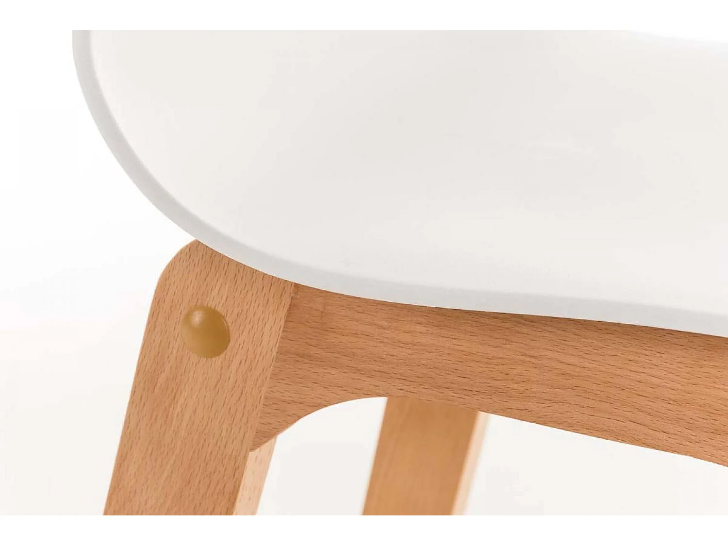Tabouret de bar - Bois & Bois - Blanc - Hover