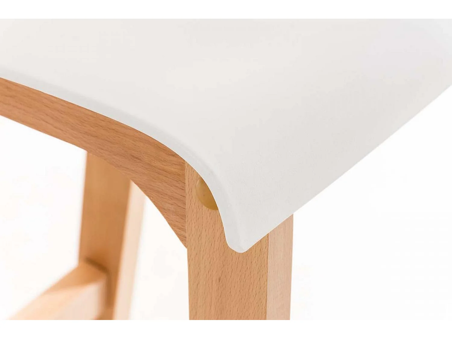 Tabouret de bar - Bois & Bois - Blanc - Hover