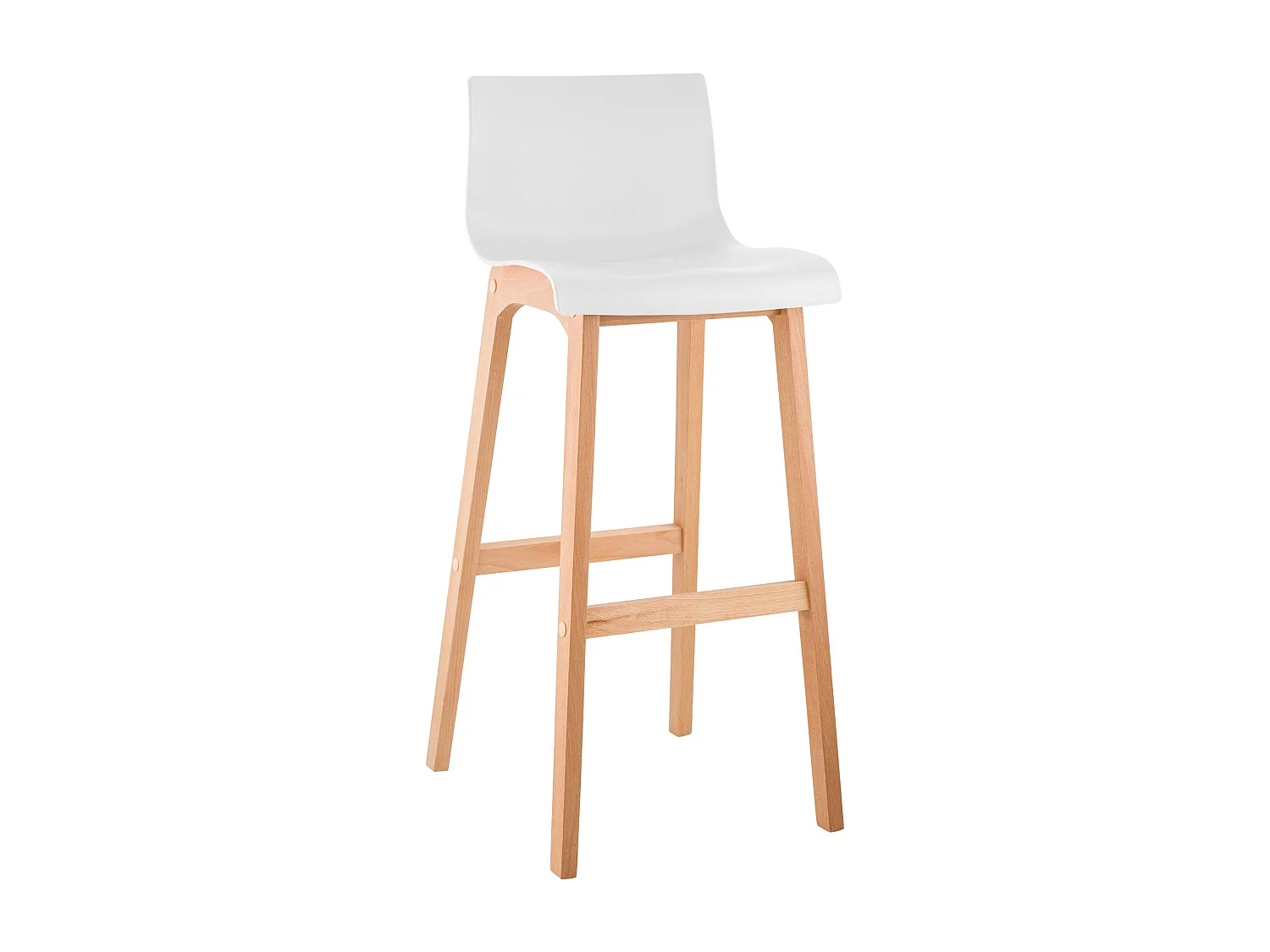 Barhocker - Holz - weiß - Hover