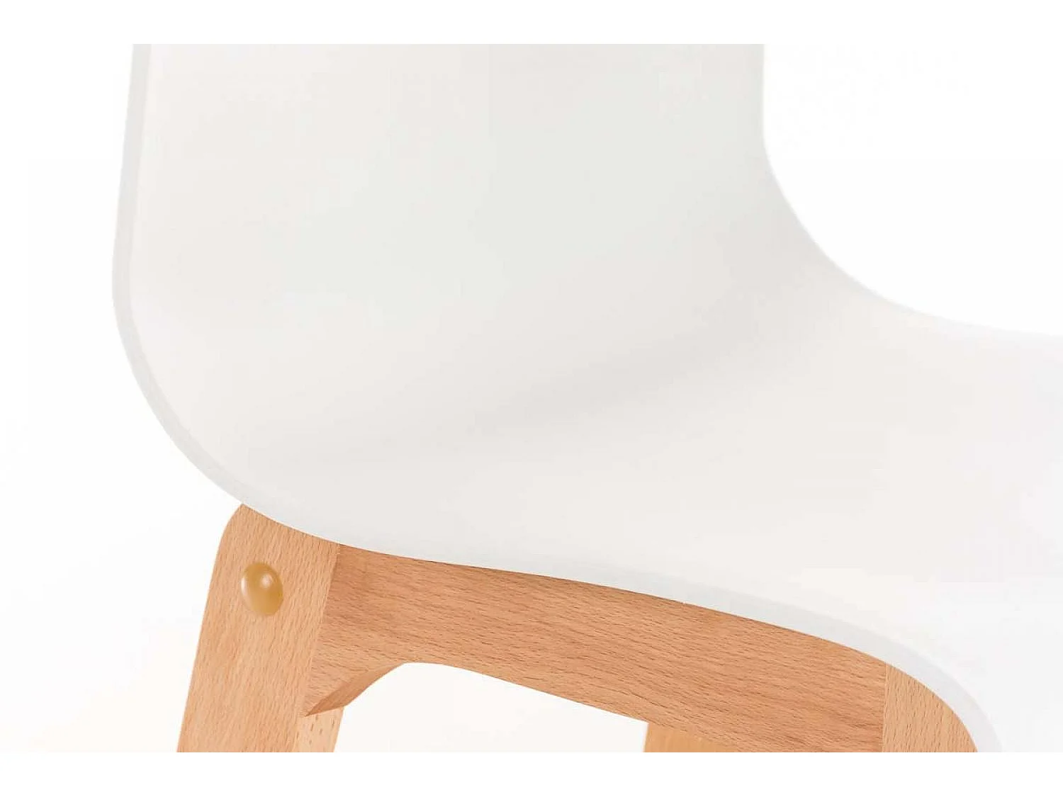 Barhocker - Holz - weiß - Hover