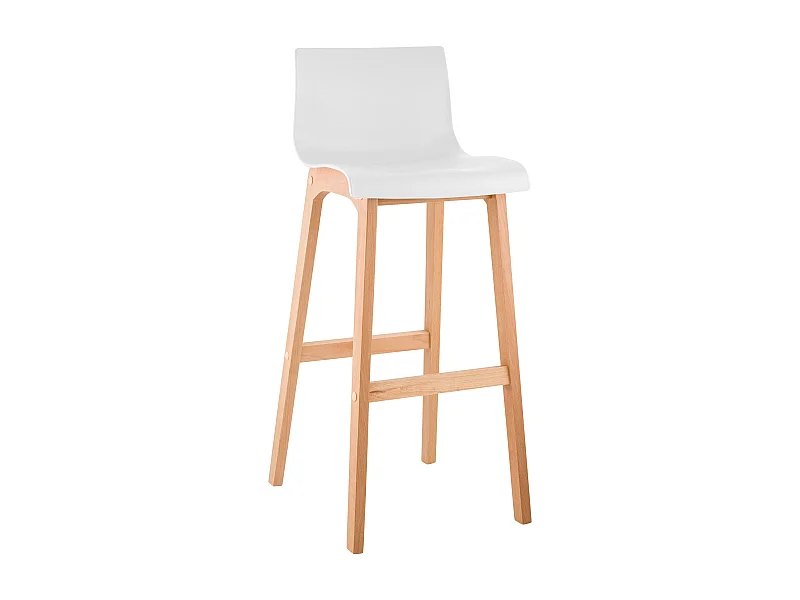 Barkruk - Hout - wit - Hover