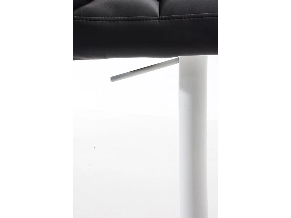 Lot de 2  Tabouret de bar - Similicuir & Blanc - Noir - Damaso