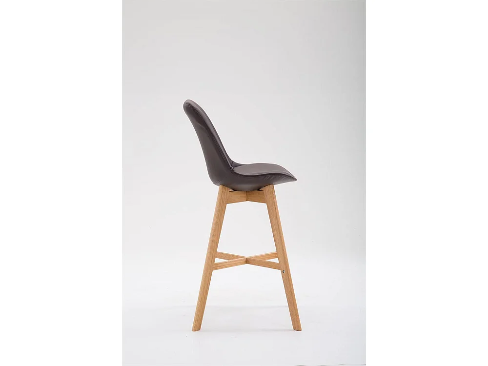 Tabouret de bar - Similicuir & Nature - Marron - Cannes