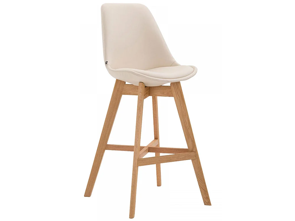 Tabouret de bar - Similicuir & Nature - Crème - Cannes