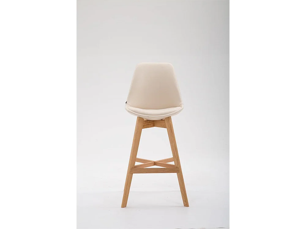 Tabouret de bar - Similicuir & Nature - Crème - Cannes