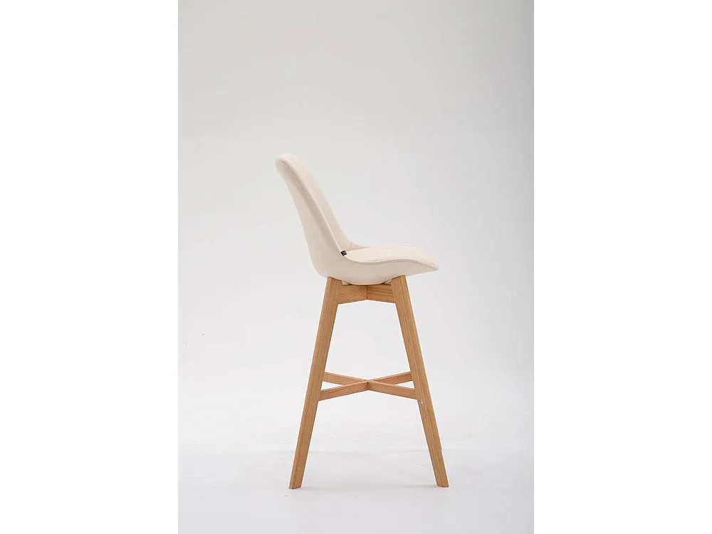 Tabouret de bar - Similicuir & Nature - Crème - Cannes