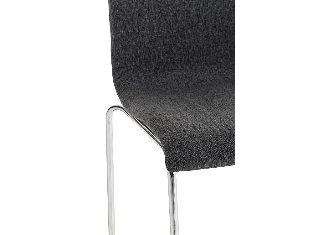 Barkruk - Stof & chroom - donkergrijs - Hoover