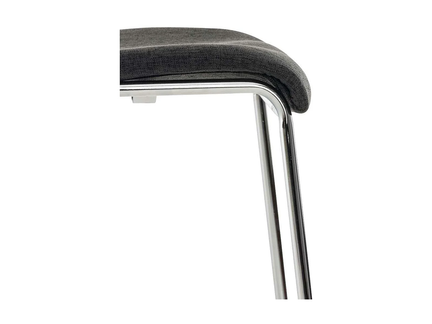 Barkruk - Stof & chroom - donkergrijs - Hoover