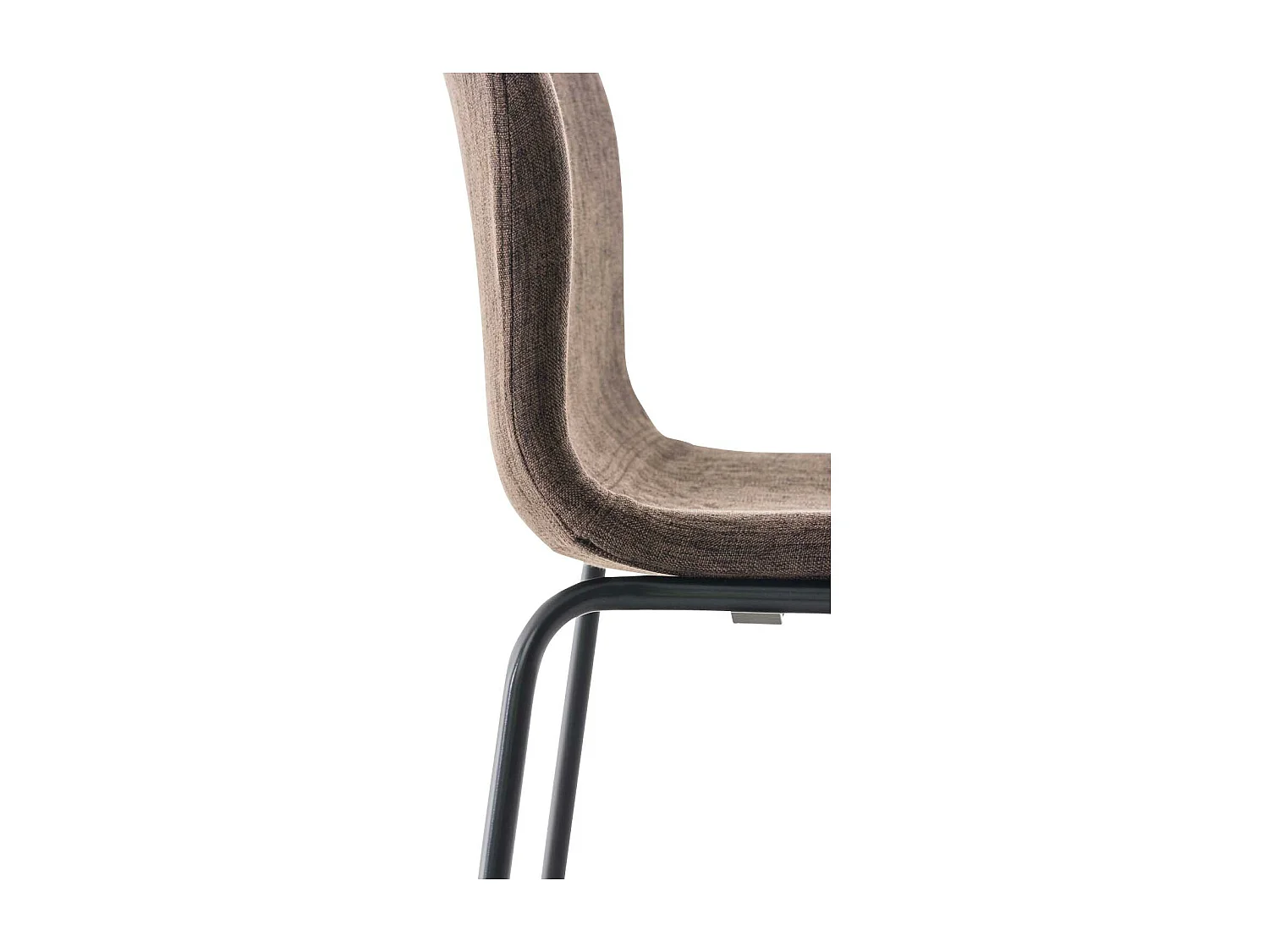 Tabouret de bar - Tissu & Noir - Marron - Hoover