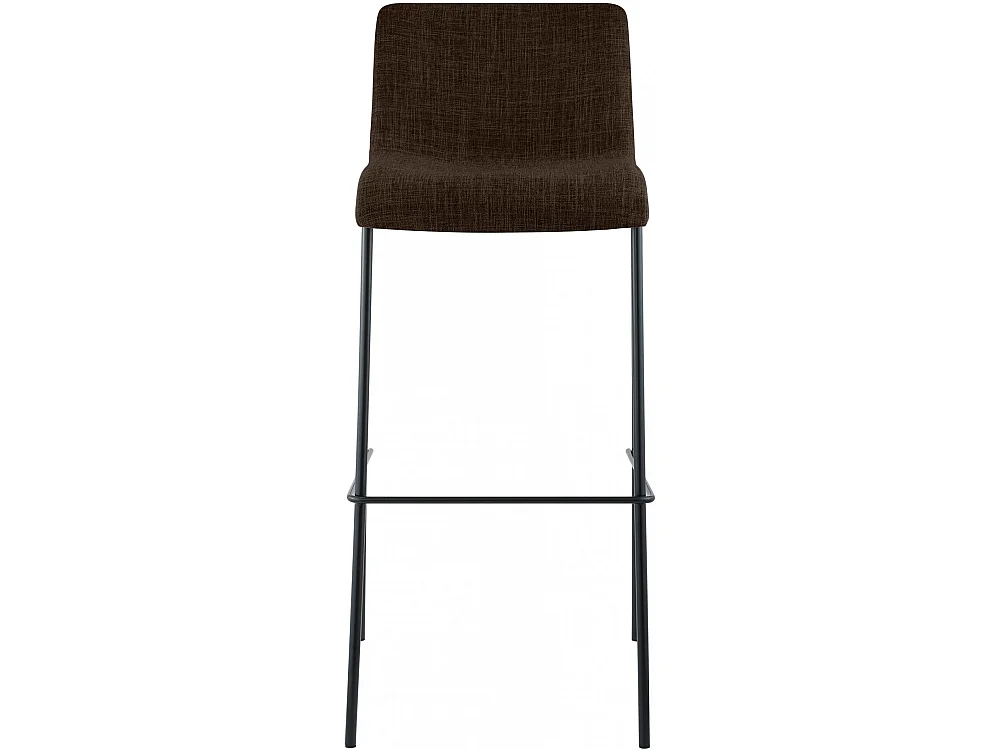 Tabouret de bar - Tissu & Noir - Marron - Hoover