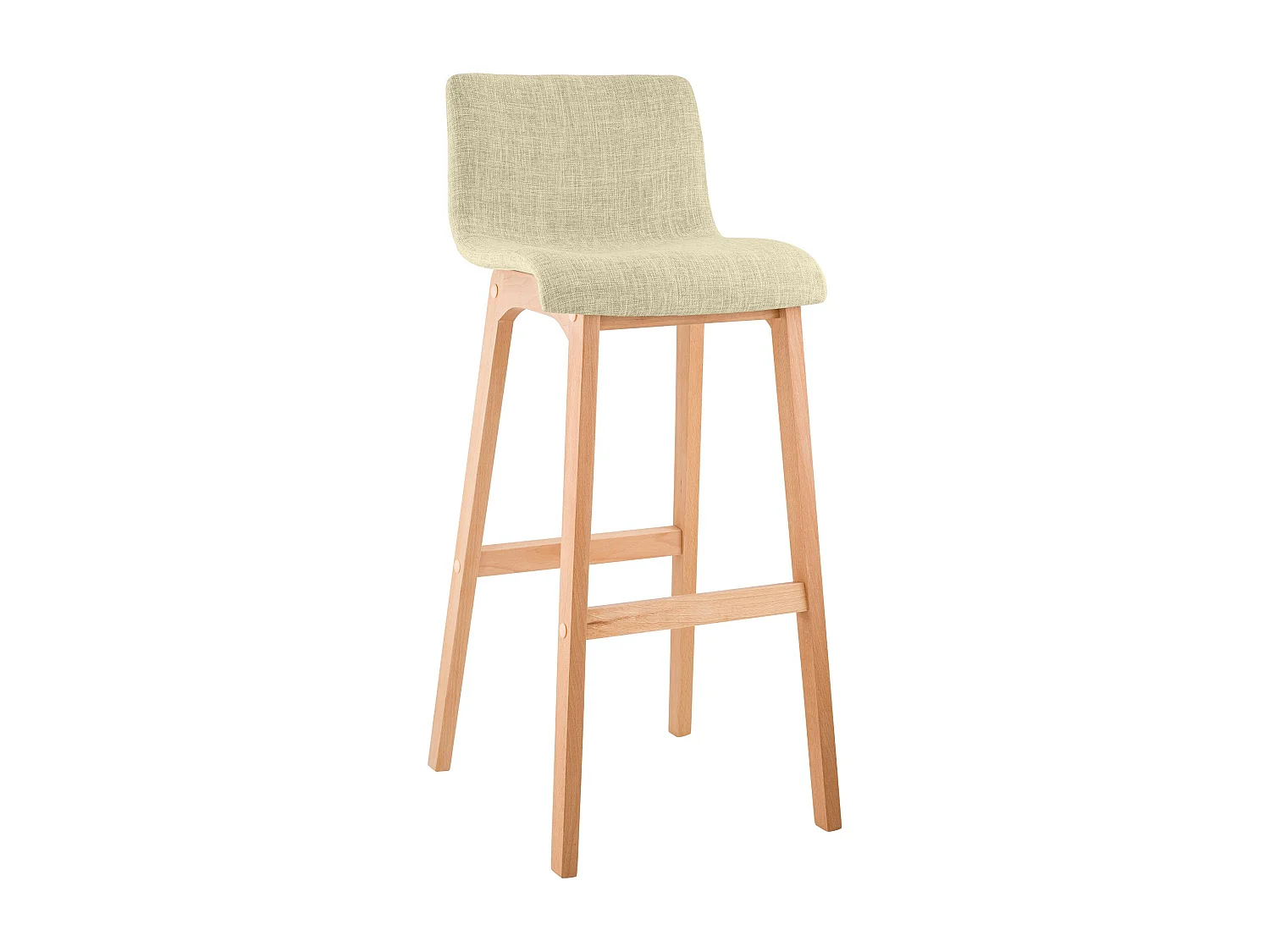 Tabouret de bar - Tissu - Crème - Hoover