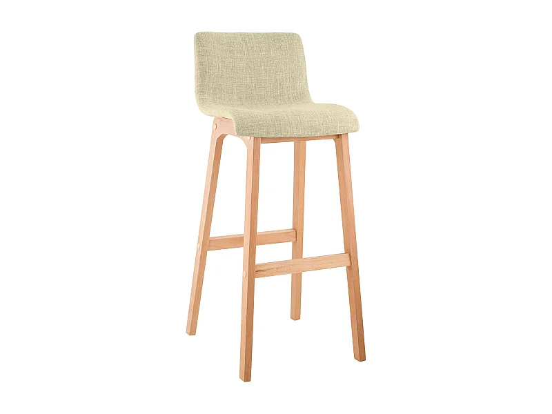 Tabouret de bar - Tissu - Crème - Hoover